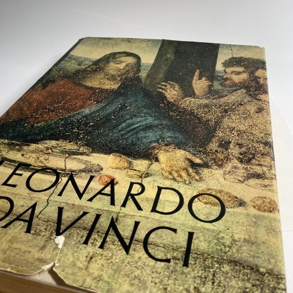 Leonardo Da Vinci Art Book 1956 Istituto Geografico De Agostini Printed in Italy